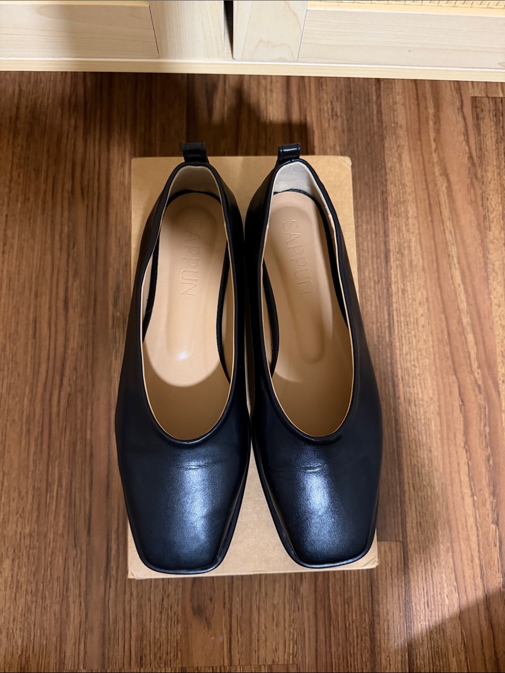 Sappun black ballerina flats